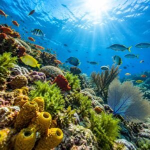 Arrecife con gran biodiversidad marina