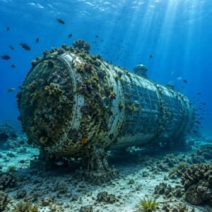 Cápsula de centro de datos sumergida en el fondo marino