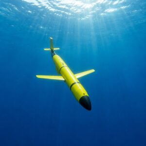 Planeador submarino deslizándose bajo la superficie
