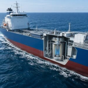 Buque mercante con módulo de reactor nuclear compacto